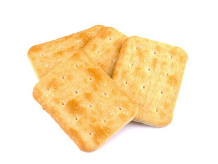 Crispy cracker isolated on white background