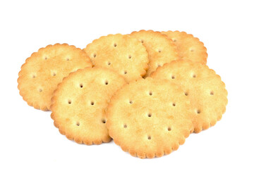 Crispy cracker isolated on white background