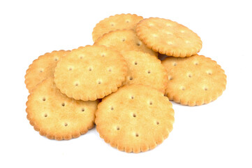 Crispy cracker isolated on white background