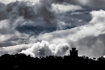 Naklejka na ściany i meble castle in the clouds