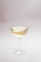 champagne on white background