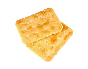 Crispy cracker isolated on white background