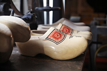 Traditional wooden shoes of Netherlands