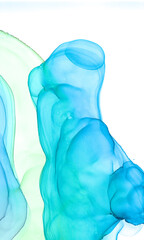 Clouds Macro. Oil Light Artistic Print. Silk