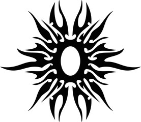 Vector symbol, ornament, tattoo. beautiful vector illustration. Drawings on the body, ancient symbols.