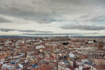 Obraz premium View of the city of Valencia from above