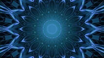 Glowing blue neon pattern 3d illustration