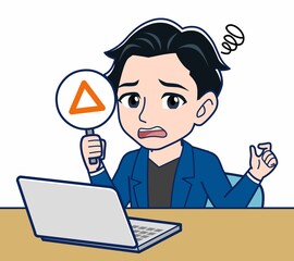 Young man in a blue jacket