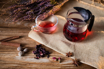 mulled wine with spices