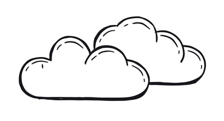 Clouds set, Sky, Vector illustration 