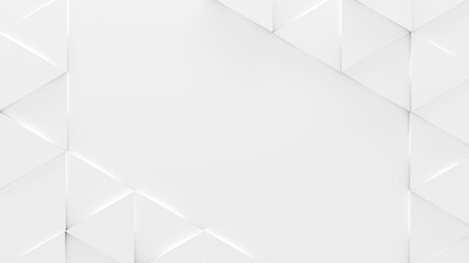 White Geometric Background With Copy Space (3D Illustration)