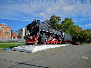 steam train in the countryside