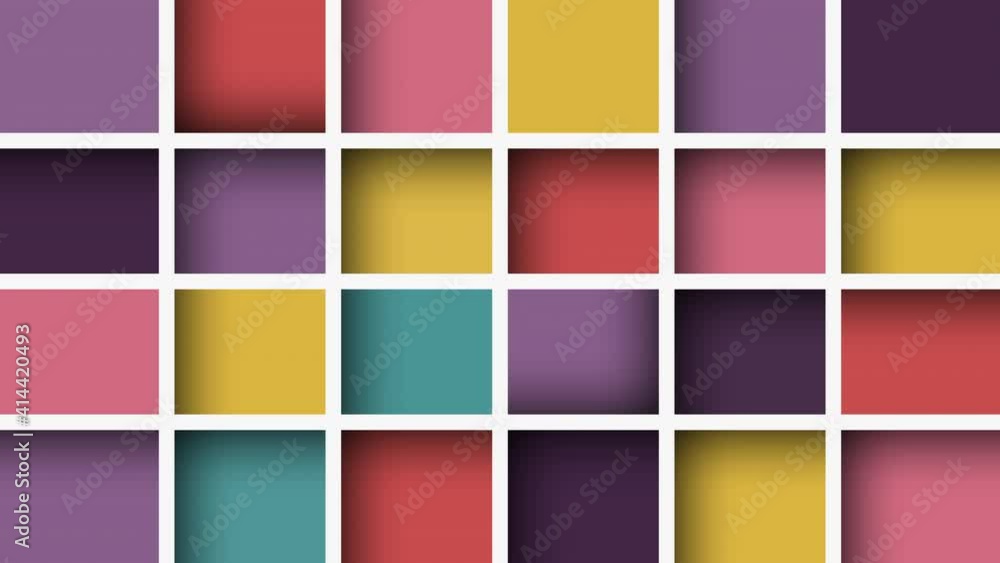 Poster colorful squares background - seamless loop