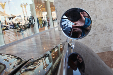 Details of a very old car