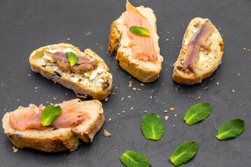 assorted fish starters