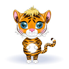 Illustrations for Chinese New Year 2022, year of the Tiger. Lunar new year 2022.