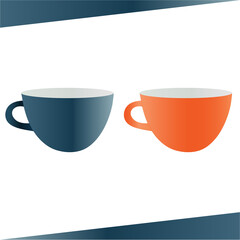 Realistic colorful coffee cup vector design