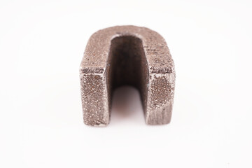 small magnet on white background