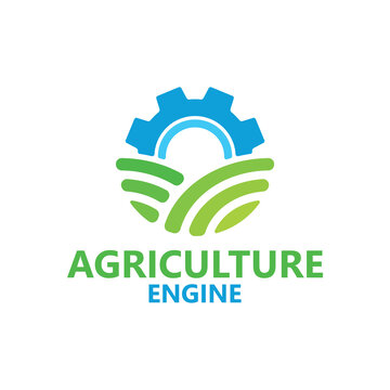 Agriculture engine logo template design