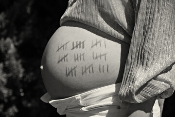 A pregnant woman' belly