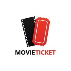Movie ticket logo template design