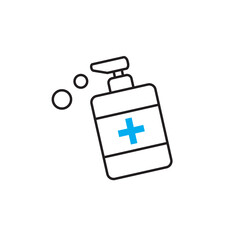 Disinfection. Hand sanitizer bottle icon, washing gel. Vector illustrationDisinfection. Hand sanitizer bottle icon, washing gel. Vector illustration	
