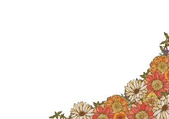 レトロポップ 夏の花柄 背景素材 アンティーク ヴィンテージデザイン Wall Mural Ayumi Takashima レトロポップ 夏の花柄 背景素材 アンティーク ヴィンテージデザイン Wall Mural Ayumi Takashima
