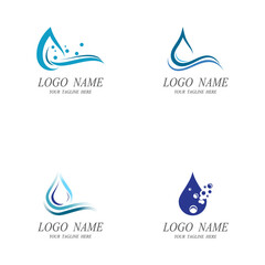 Water drop Logo Template vector illustration design