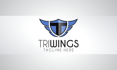 Creative Letter V Traveling wing Logo Design