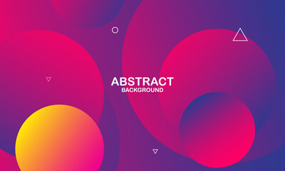 Minimal geometric background. Dynamic shapes composition. Vector illustration