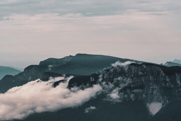 panoramic view of the Dolomites, Italy.