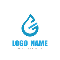 Water drop Logo Template vector illustration design