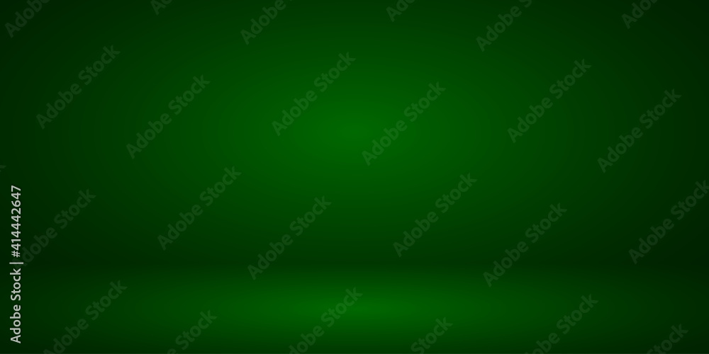 Aufkleber Empty green studio wall gradient vector form blend use as background for present content advertising product or text backdrop designs