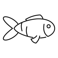 Exotic fish icon. Outline exotic fish vector icon for web design isolated on white background