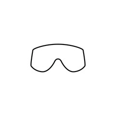 glasses icon. protection medicine glasses vector sign