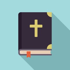 Obraz premium Holy bible icon. Flat illustration of holy bible vector icon for web design