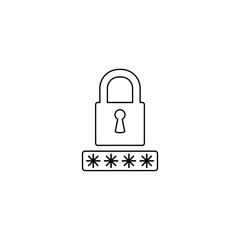 Password protection icon. Security password sign. padlock icon