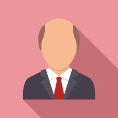 Prosecutor man icon. Flat illustration of prosecutor man vector icon for web design