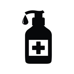 Hygiene hand icon vector. Washing hand.  bottle spray icon 