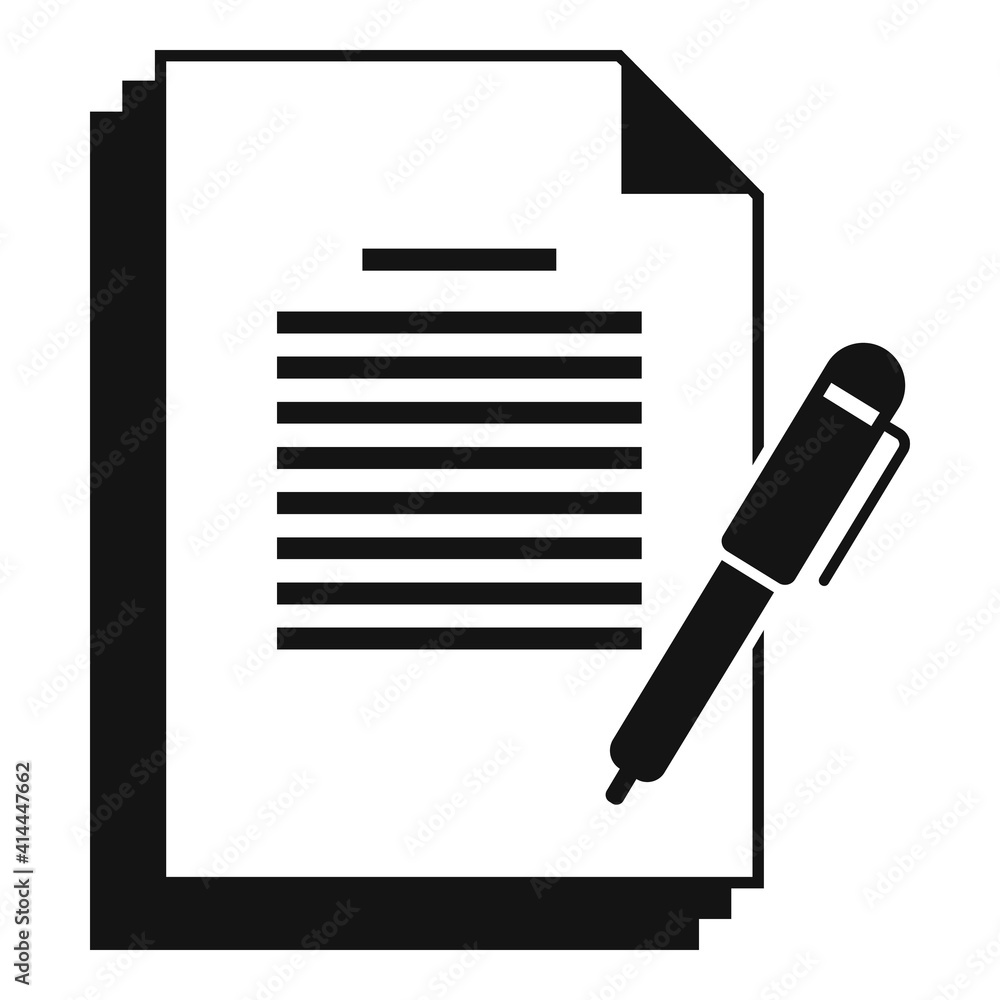 Poster prosecutor documents icon. simple illustration of prosecutor documents vector icon for web design is