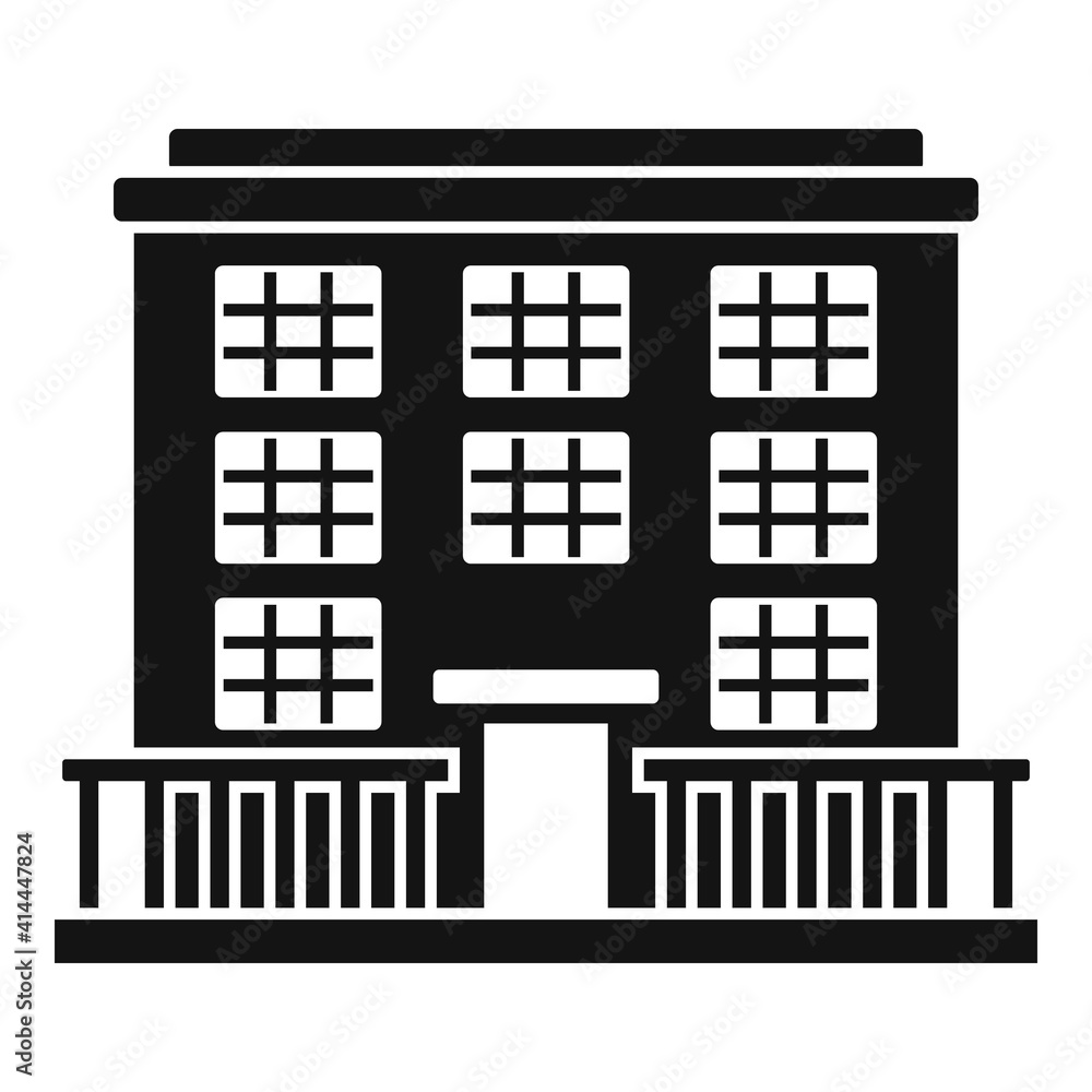 Poster prison building icon. simple illustration of prison building vector icon for web design isolated on 