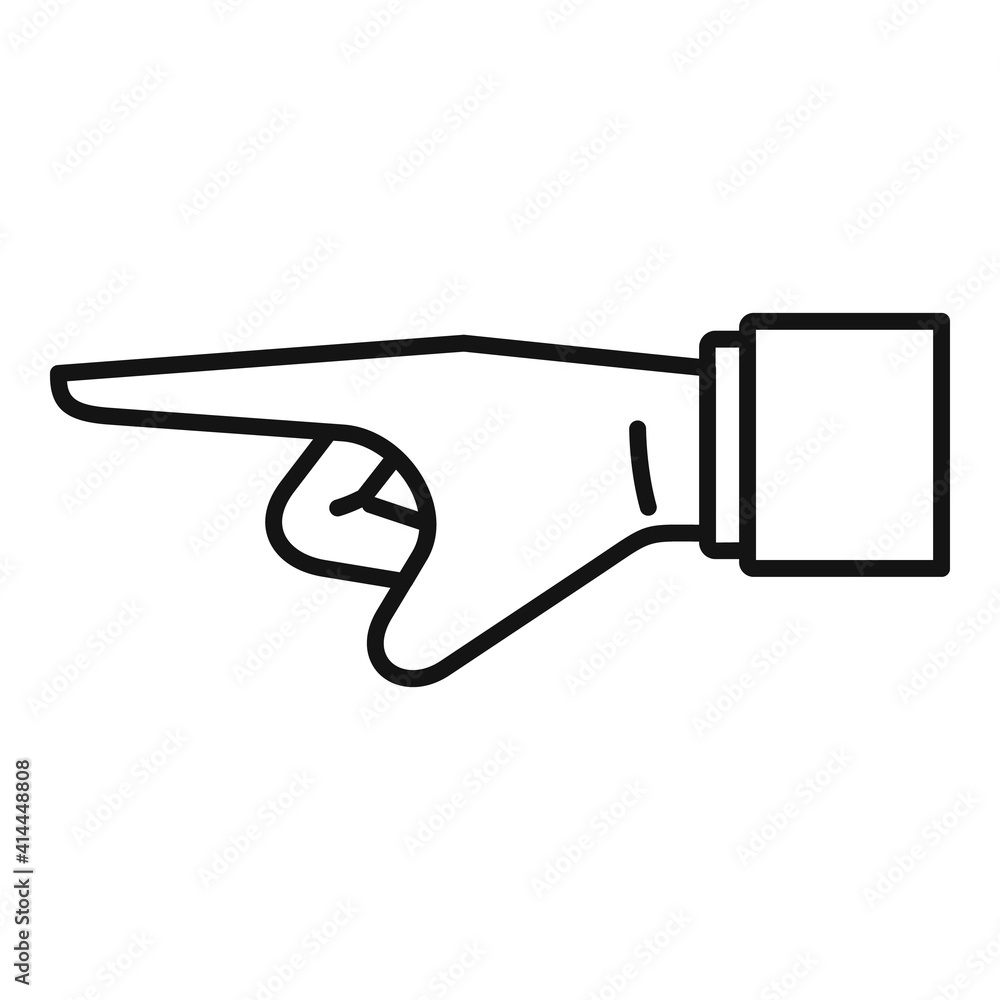 Poster prosecutor hand icon. outline prosecutor hand vector icon for web design isolated on white backgroun