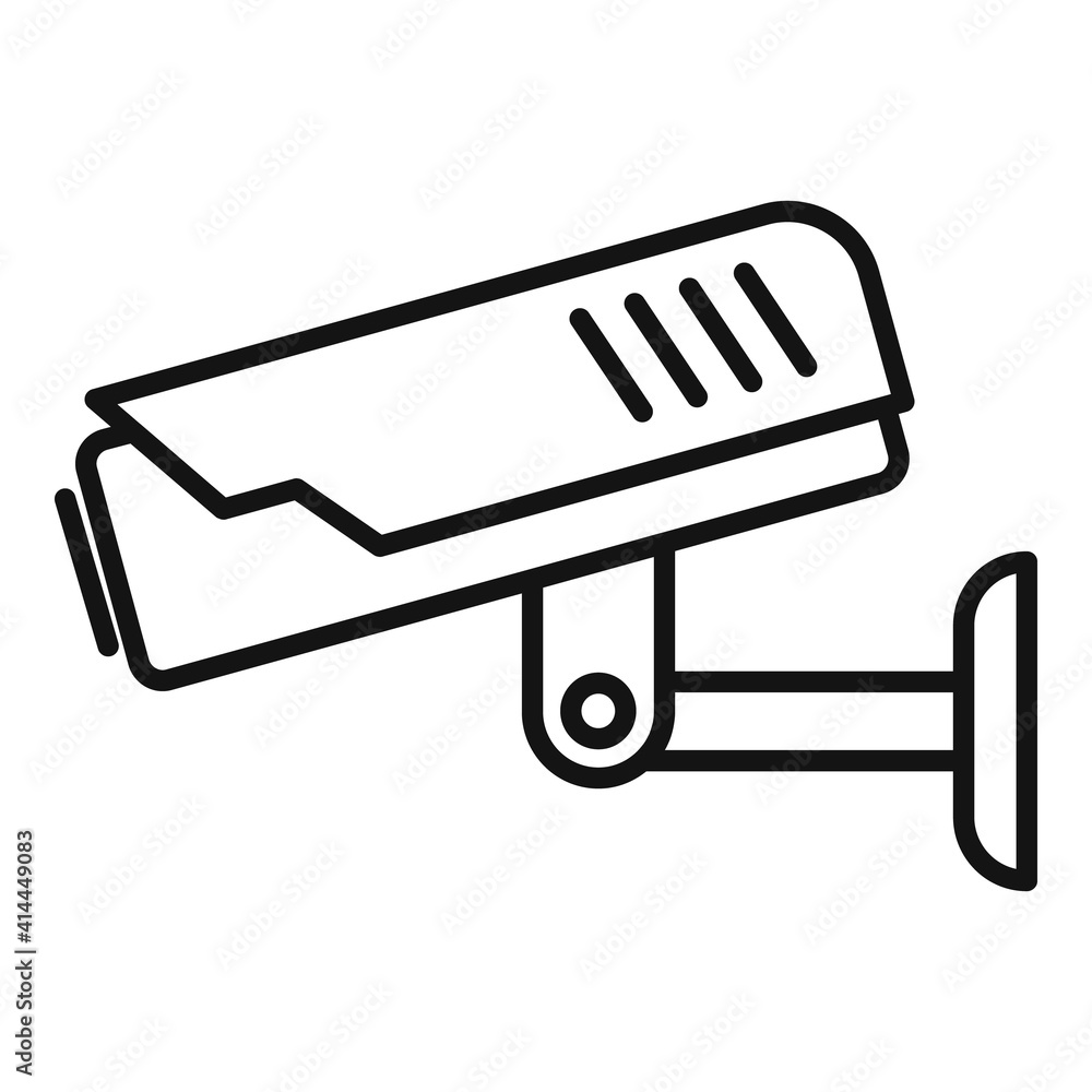Poster security camera icon. outline security camera vector icon for web design isolated on white backgroun