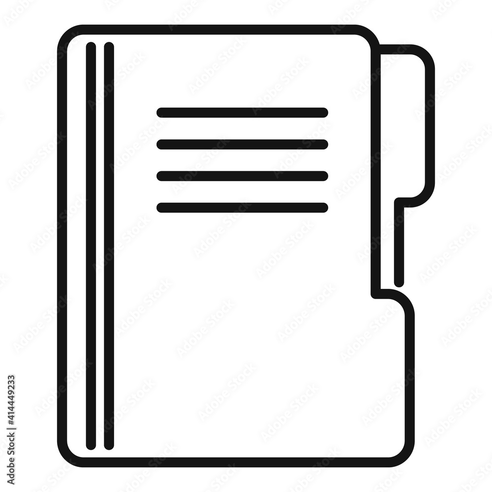 Poster prosecutor folder icon. outline prosecutor folder vector icon for web design isolated on white backg
