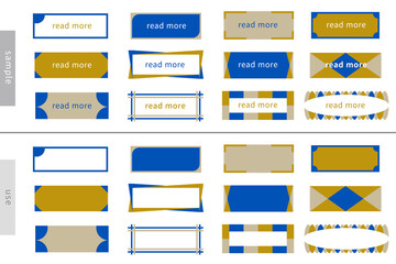 タイトル 見出し 表題 名前 北欧 装飾 枠 バナー フレーム AI ラベル ベクター素材