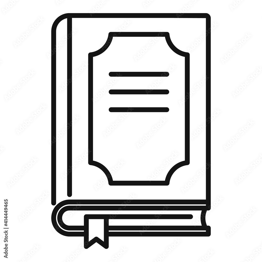 Poster prosecutor book icon. outline prosecutor book vector icon for web design isolated on white backgroun