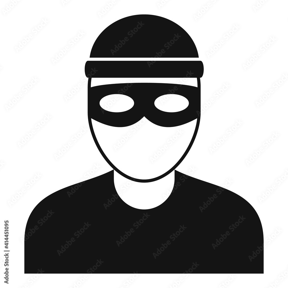 Poster bandit icon. simple illustration of bandit vector icon for web design isolated on white background