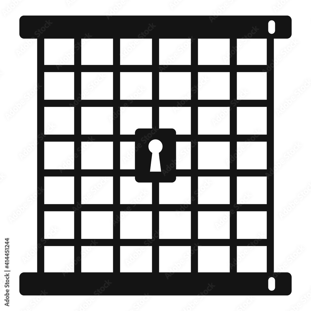 Poster Prison gate icon. Simple illustration of prison gate vector icon for web design isolated on white background