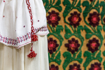 Details of a traditional est European vest Moldova and Romania
