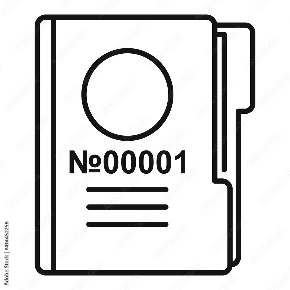 Poster prison folder icon. outline prison folder vector icon for web design isolated on white background